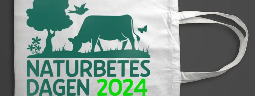 Bild på logotype för Naturbetesdagen 2024, placerad på en tygbag